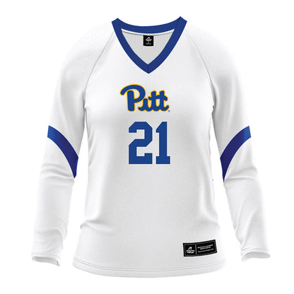 Pittsburgh - NCAA Women's Volleyball : Izzy Starck - White Volleyball Jersey-0