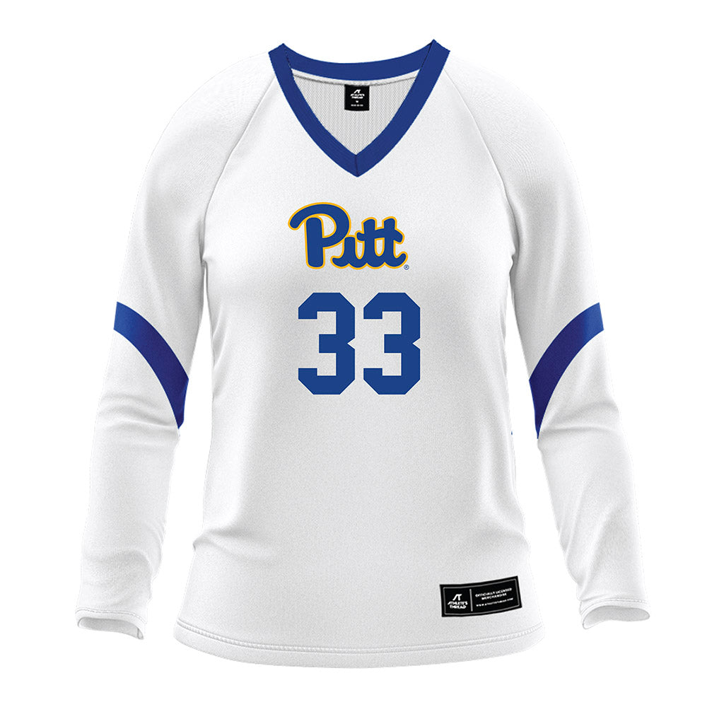 Pittsburgh - NCAA Women's Volleyball : Jessica Smallwood - White Volleyball Jersey-0