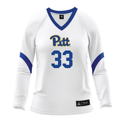 Pittsburgh - NCAA Women's Volleyball : Jessica Smallwood - White Volleyball Jersey-0