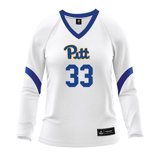 Pittsburgh - NCAA Women's Volleyball : Jessica Smallwood - White Volleyball Jersey-0