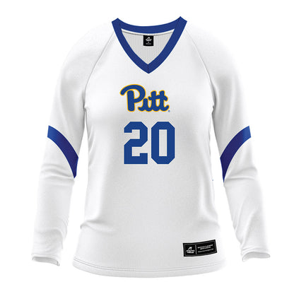Pittsburgh - NCAA Women's Volleyball : Chiamaka Nwokolo - White Volleyball Jersey-0