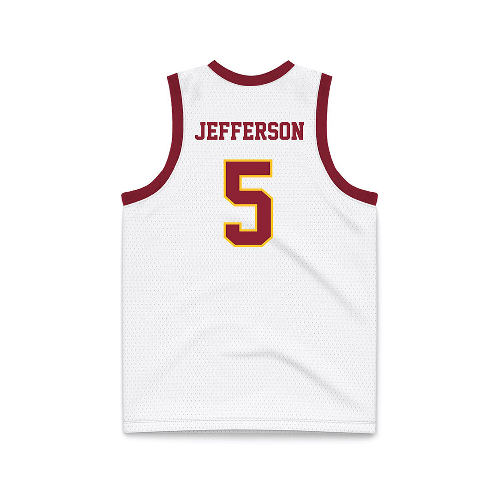 Iowa State - NCAA Men's Basketball : Joshua Jefferson - White Basketball Jersey-1
