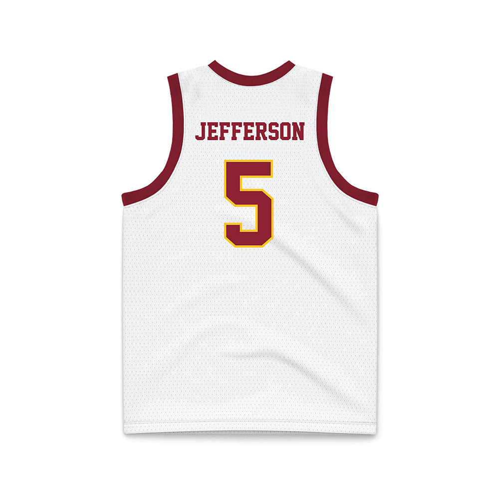 Iowa State - NCAA Men's Basketball : Joshua Jefferson - White Basketball Jersey-1