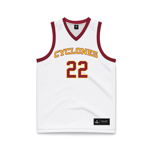Iowa State - NCAA Men's Basketball : Milan Momcilovic - White Basketball Jersey-0