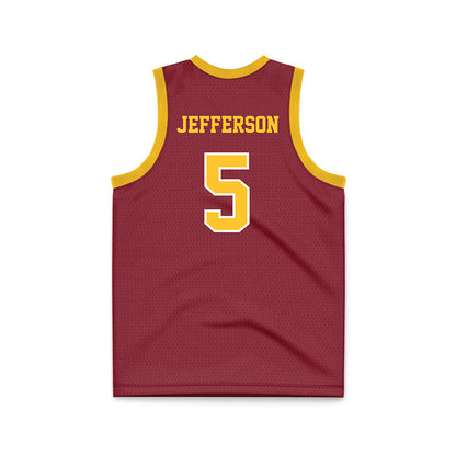Iowa State - NCAA Men's Basketball : Joshua Jefferson - Red Basketball Jersey-1