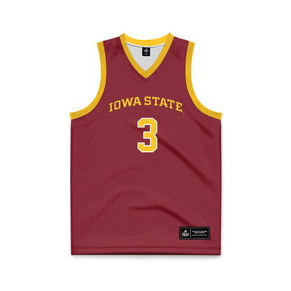 Iowa State - NCAA Men's Basketball : Tamin Lipsey - Red Basketball Jersey-0