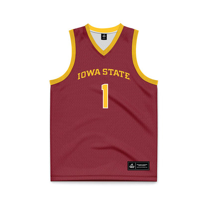 Iowa State - NCAA Men's Basketball : Jamarion Batemon - Red Basketball Jersey-0