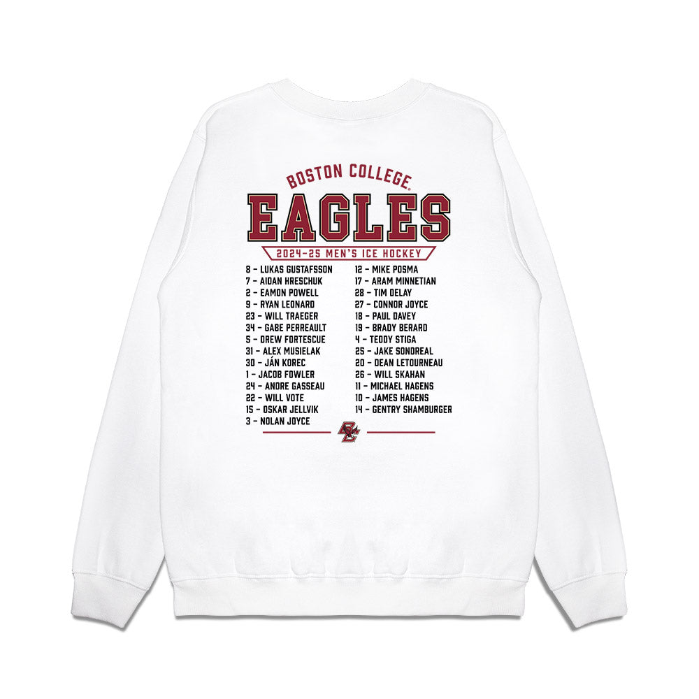 Boston College - NCAA Men's Ice Hockey : Roster Premium Crewneck Sweatshirt-1