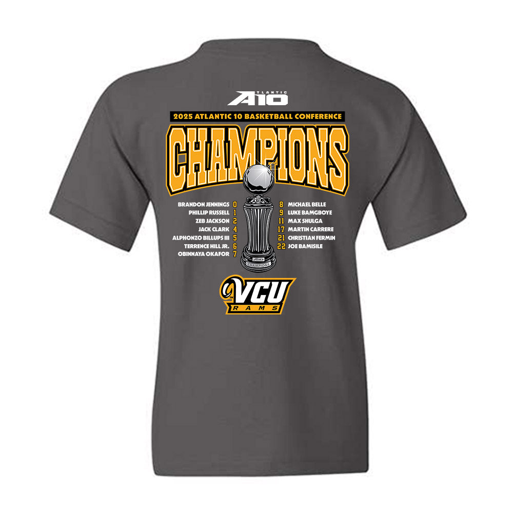 VCU - NCAA Men's Basketball : - Conference Champs Roster Youth T-Shirt-1