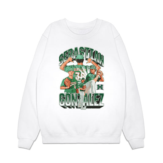 Hawaii - NCAA Baseball : Sebastian Gonzalez - Collage Premium Crewneck Sweatshirt-0