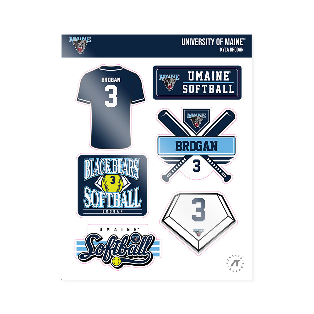 Maine - NCAA Softball : Kyla Brogan - Sticker Sheet-0