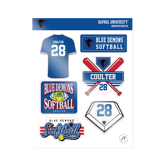 DePaul - NCAA Softball : Emersyn Coulter - Sticker Sheet-0