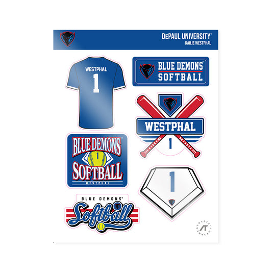 DePaul - NCAA Softball : Kailie Westphal - Sticker Sheet-0