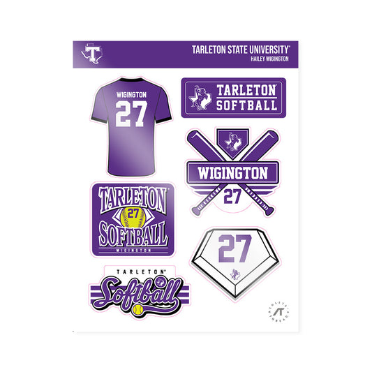 Tarleton State - NCAA Softball : Hailey Wigington - Sticker Sheet-0