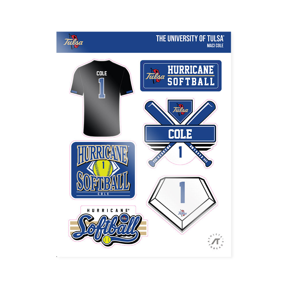 Tulsa - NCAA Softball : Maci Cole - Sticker Sheet-0