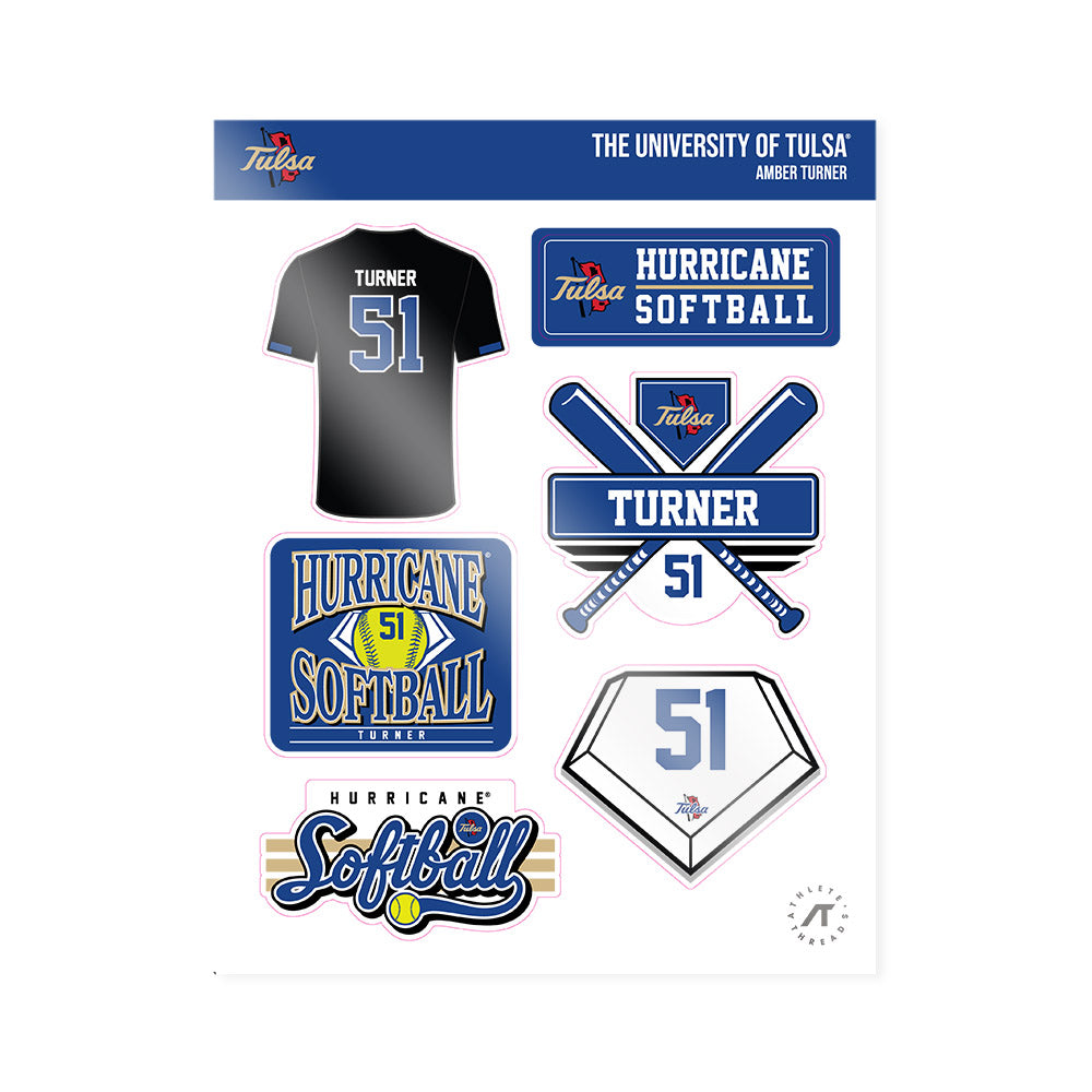 Tulsa - NCAA Softball : Amber Turner - Sticker Sheet-0