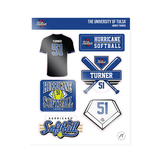 Tulsa - NCAA Softball : Amber Turner - Sticker Sheet-0