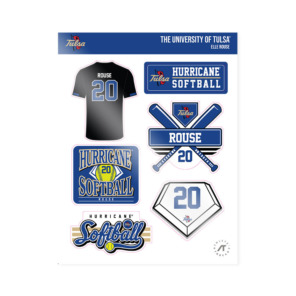 Tulsa - NCAA Softball : Elle Rouse - Sticker Sheet-0