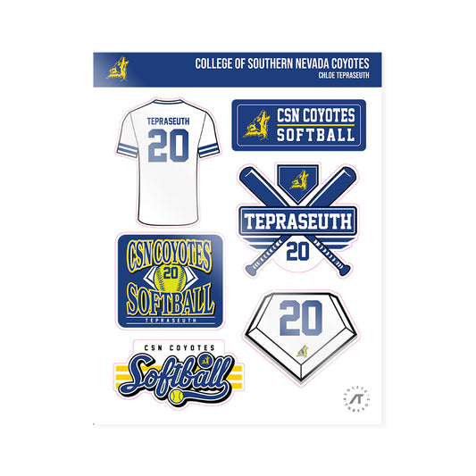 Southern Nevada - NCAA Softball : Chloe Tepraseuth - Sticker Sheet-0