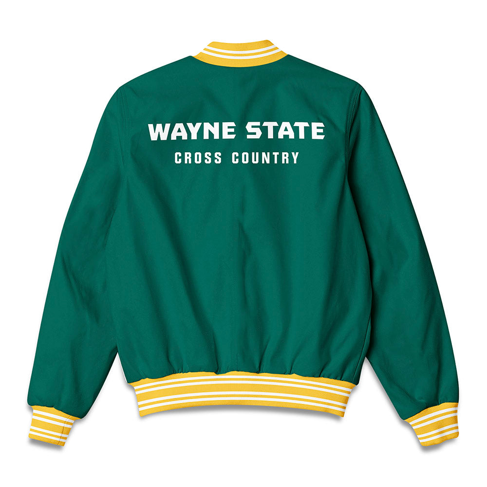 Wayne State - NCAA Men's Cross Country : David Mann - Bomber Jacket-1