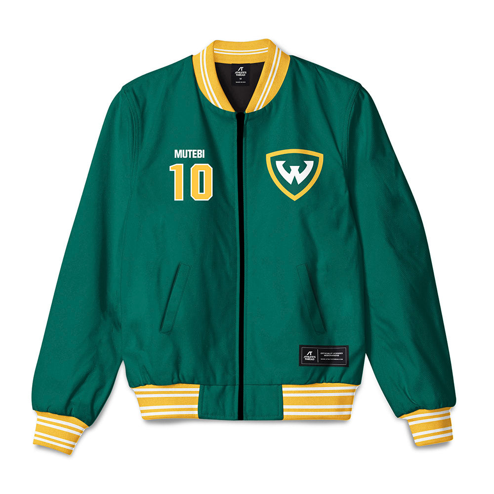 Wayne State - NCAA Men's Basketball : Chris Mutebi - Bomber Jacket-0