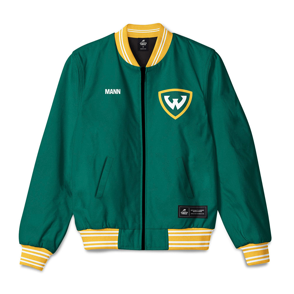 Wayne State - NCAA Men's Cross Country : David Mann - Bomber Jacket-0