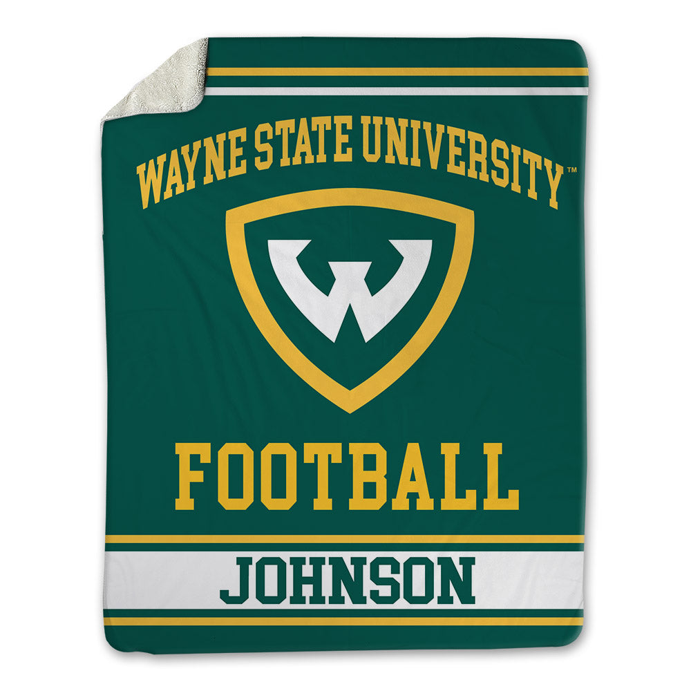 Wayne State - NCAA Football : Aydin Johnson - Blanket-0