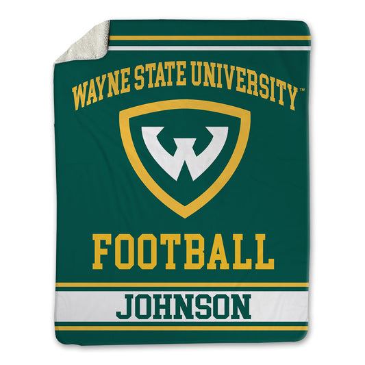 Wayne State - NCAA Football : Aydin Johnson - Blanket-0