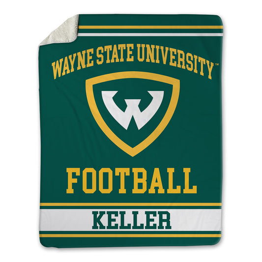 Wayne State - NCAA Football : Mickey Keller - Blanket-0