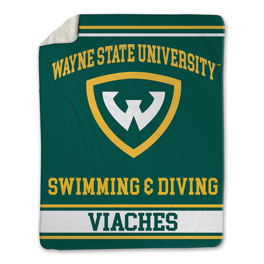 Wayne State - NCAA Women's Swimming & Diving : Alicia Viaches - Blanket-0