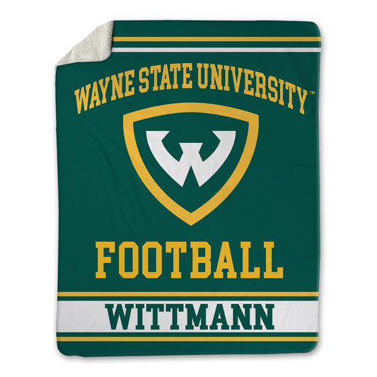 Wayne State - NCAA Football : Evan Wittmann - Blanket-0