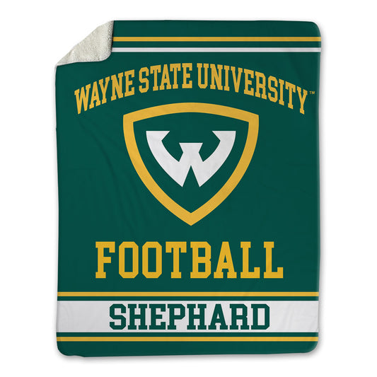 Wayne State - NCAA Football : Malik Shephard - Blanket-0