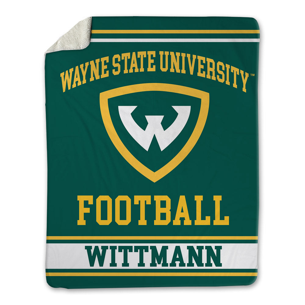 Wayne State - NCAA Football : Evan Wittmann - Blanket-0