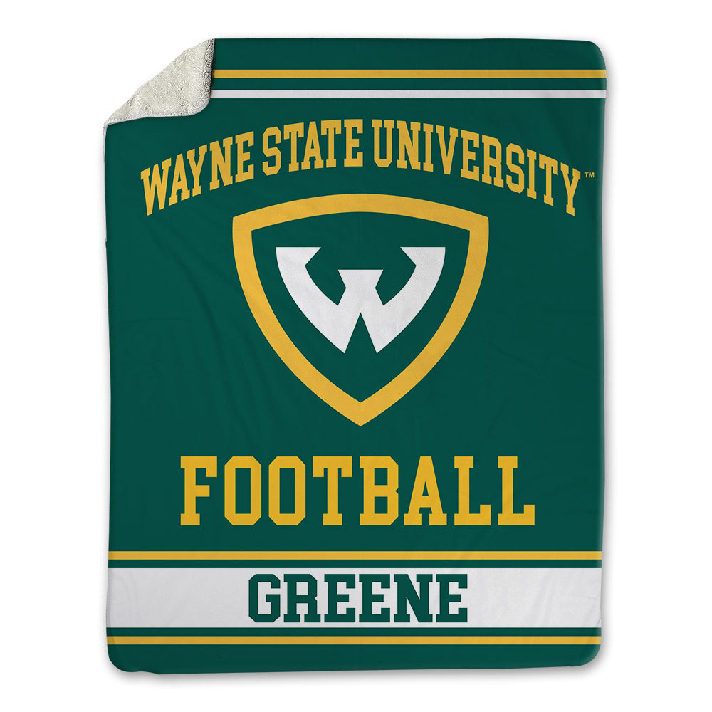 Wayne State - NCAA Football : Torrence Greene - Blanket-0