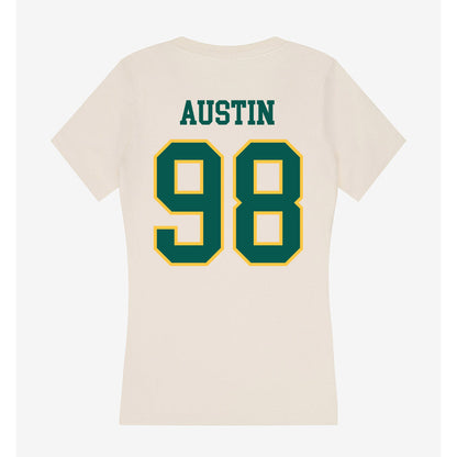 Wayne State - NCAA Football : Justhin Austin - Classic Shersey Women's V-Neck T-Shirt-1