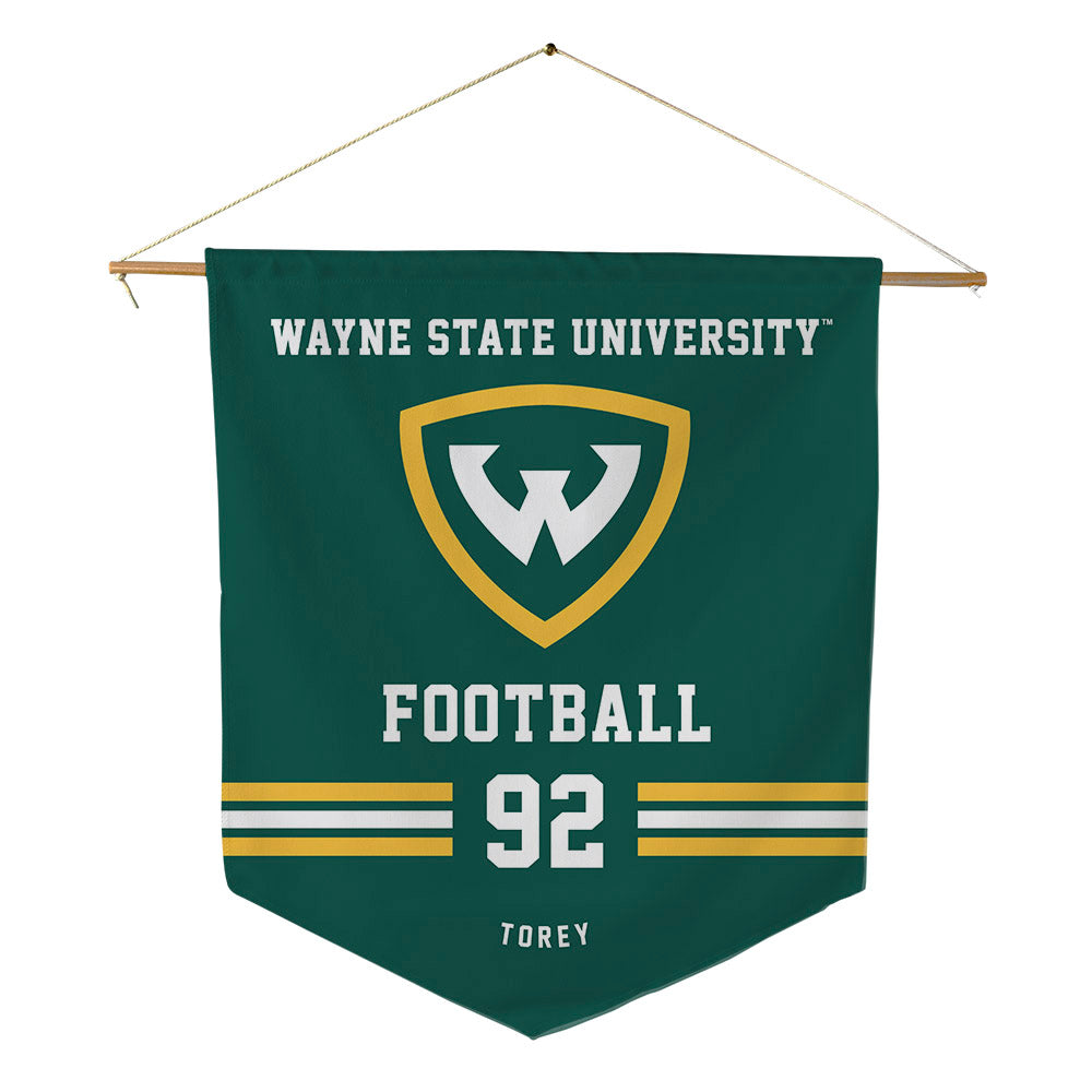 Wayne State - NCAA Football : Tyler Torey - Pennant - 18" x 21"-0