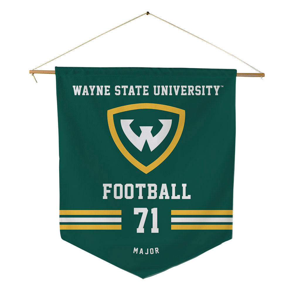 Wayne State - NCAA Football : Jonathan Major - Pennant - 18" x 21"-0