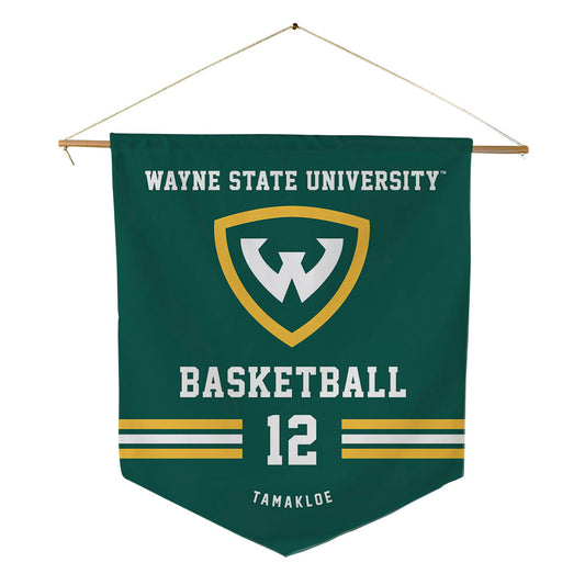 Wayne State - NCAA Men's Basketball : Kelvin Tamakloe - Pennant - 18" x 21"-0