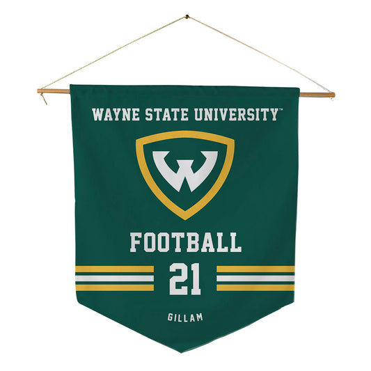Wayne State - NCAA Football : Christopher Gillam - Pennant - 18" x 21"-0