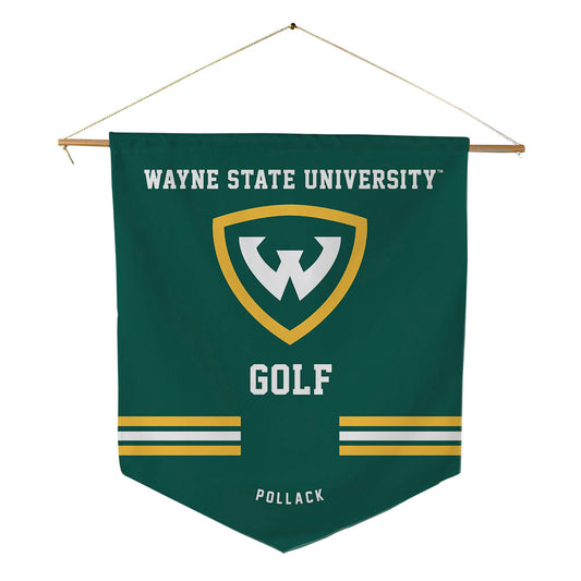 Wayne State - NCAA Men's Golf : Will Pollack - Pennant - 18" x 21"-0