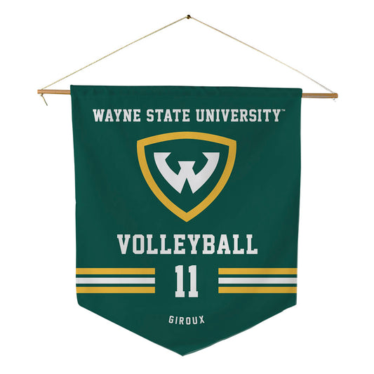 Wayne State - NCAA Women's Volleyball : Kayla Giroux - Pennant - 18" x 21"-0