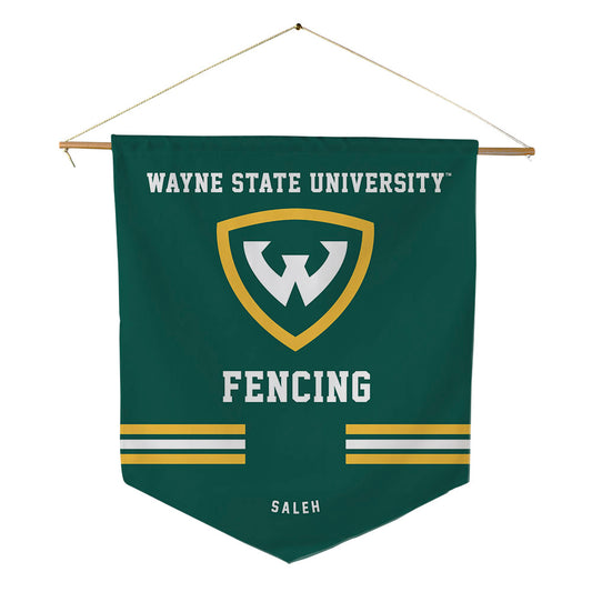 Wayne State - NCAA Men's Fencing : Mahmoud Saleh - Pennant - 18" x 21"-0