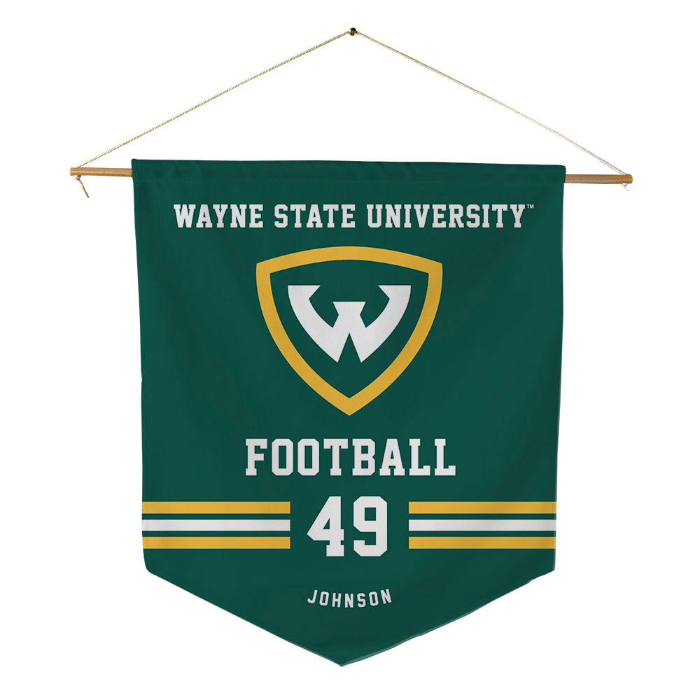 Wayne State - NCAA Football : Aydin Johnson - Pennant - 18" x 21"-0