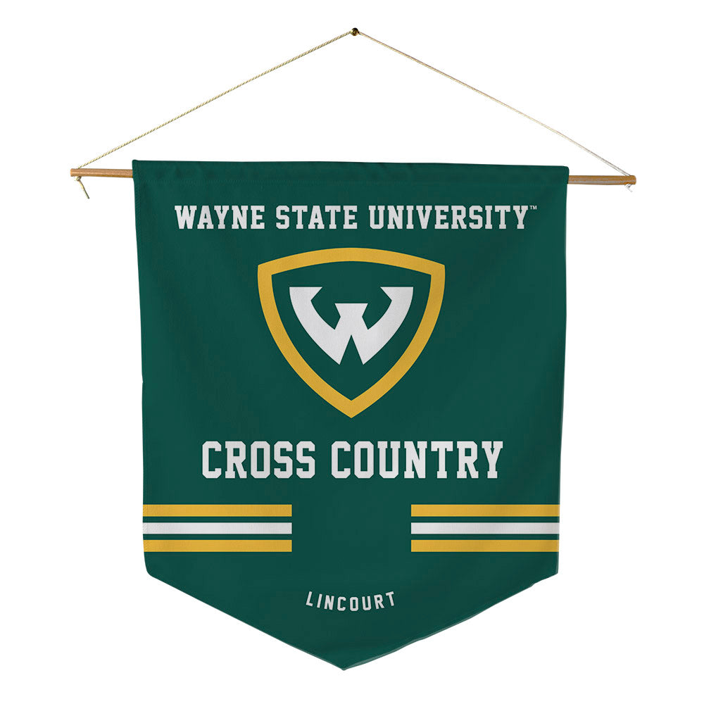 Wayne State - NCAA Women's Cross Country : Olivia Lincourt - Pennant - 18" x 21"-0