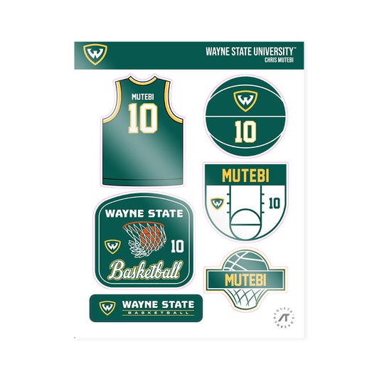 Wayne State - NCAA Men's Basketball : Chris Mutebi - Sticker Sheet-0