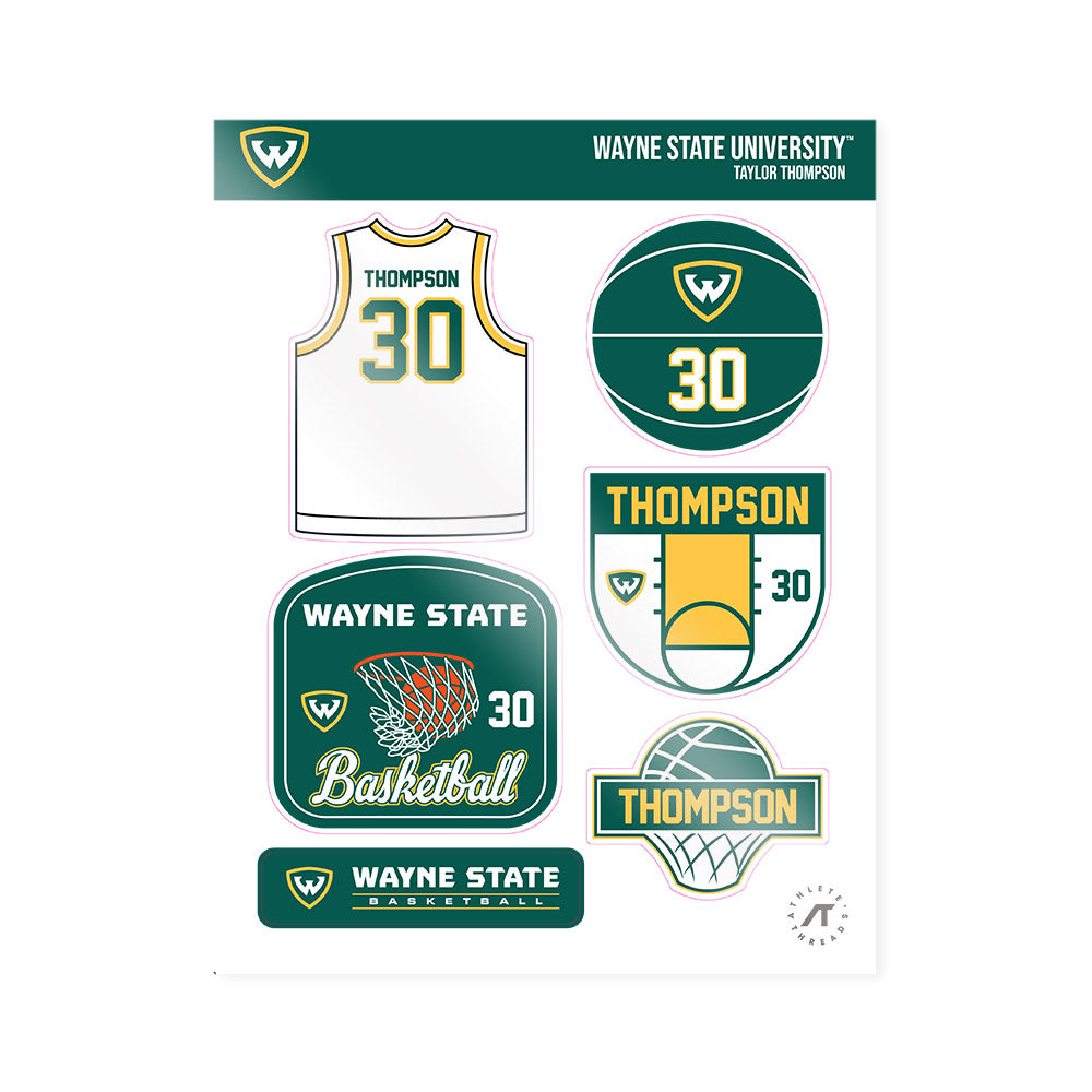 Wayne State - NCAA Women's Basketball : Taylor Thompson - Sticker Sheet-0
