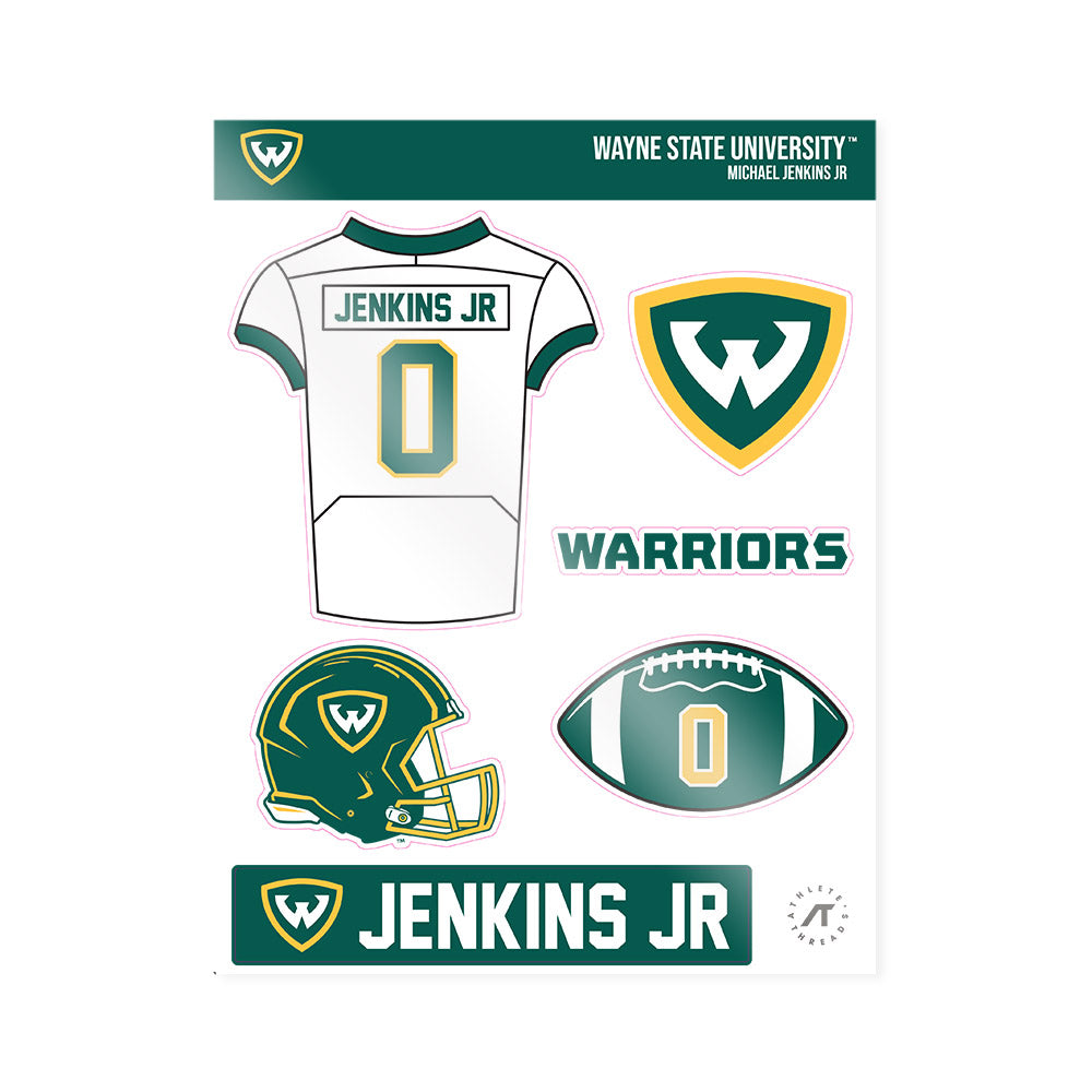 Wayne State - NCAA Football : Michael Jenkins jr - Sticker Sheet-0