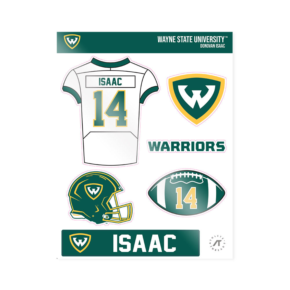 Wayne State - NCAA Football : Donovan Isaac - Sticker Sheet-0