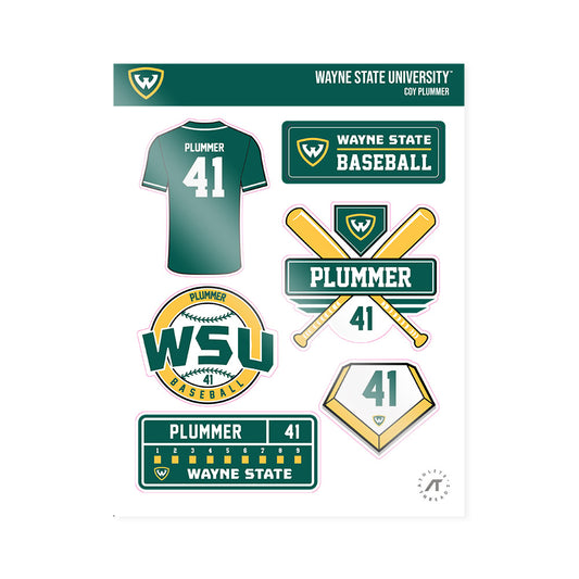 Wayne State - NCAA Baseball : Coy Plummer - Sticker Sheet-0