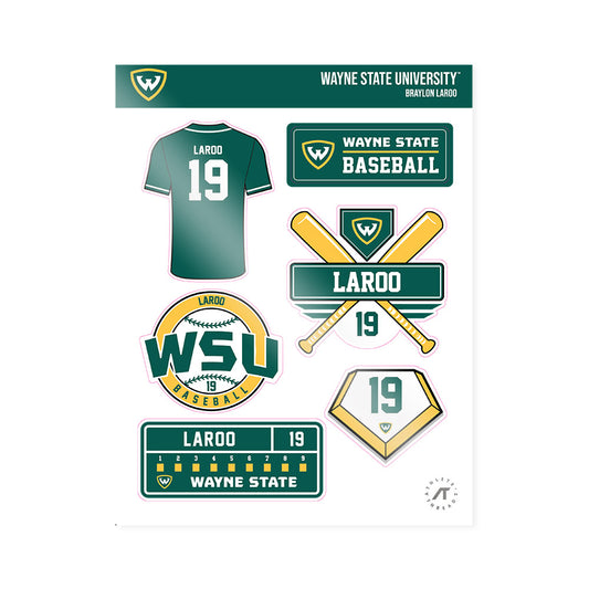 Wayne State - NCAA Baseball : Braylon Laroo - Sticker Sheet-0